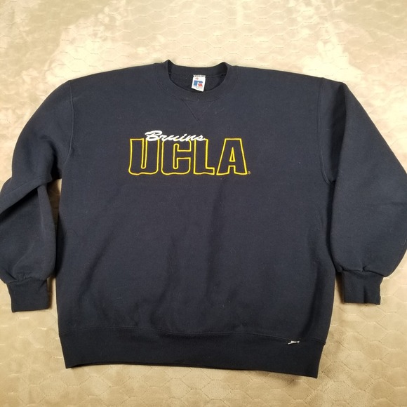 VTG UCLA Bruins Embroidered Crewneck Sweatshirt Sz XL USA Made Russell Athletic